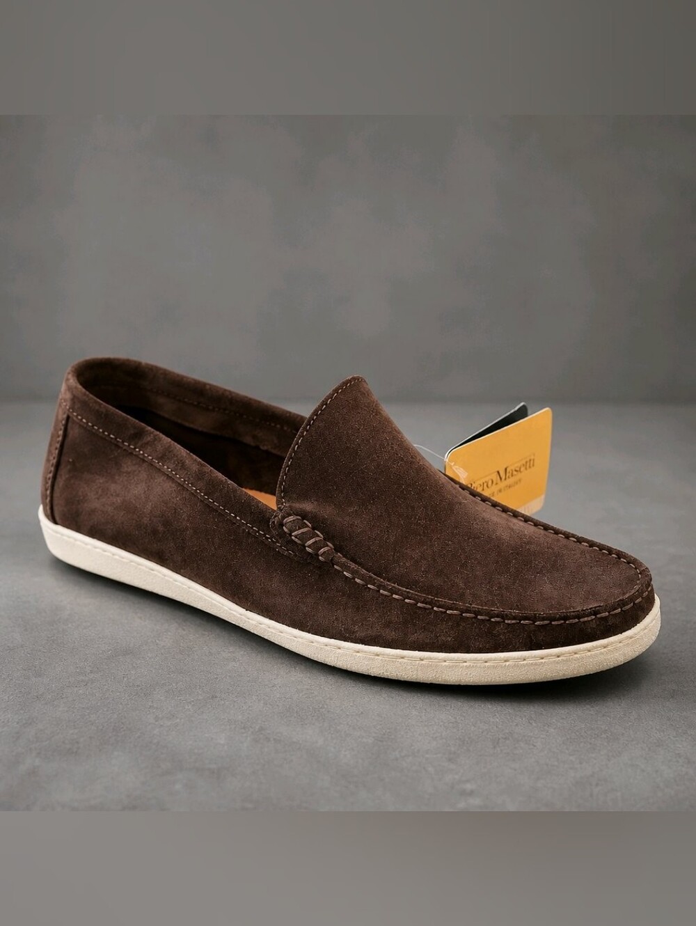 PIERO MASETTI Brown Leather Suede Loafers